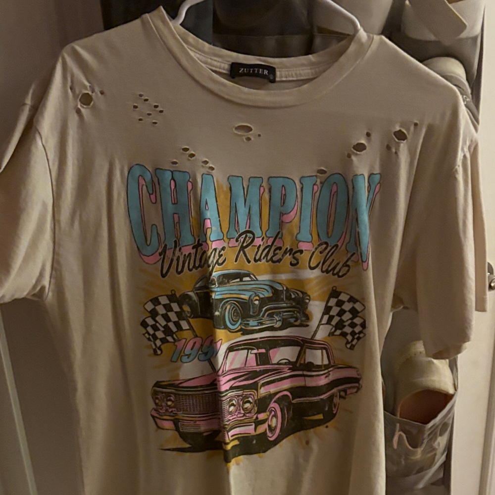 Men's Cream Graphic T-Shirt